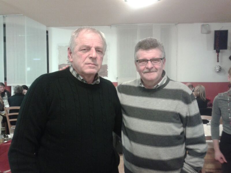 a sinistra vicepresidente Colombi Aldo a destra presidente Elio Finazzi