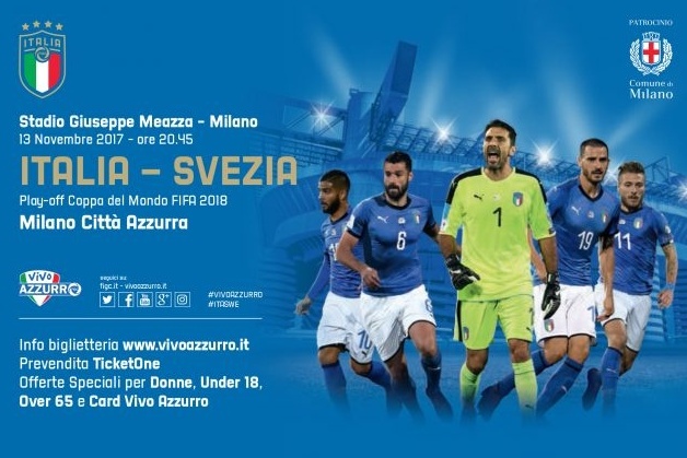 Italia-Svezia, biglietti gratuiti per le scuole calcio e i settori giovanili lombardi