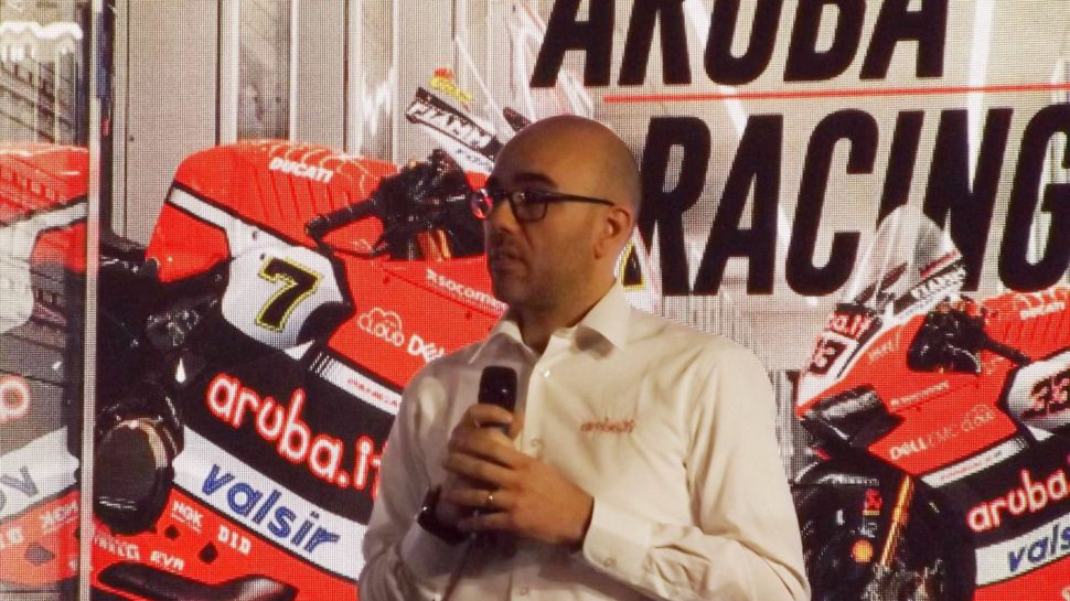 Stefano Cecconi Amministratore Delegato di Aruba.it “Abbiamo scelto la nuova sede di Ponte San Pietro per presentare il Ducati Superbike. Voglio diventare bergamasco d’adozione”