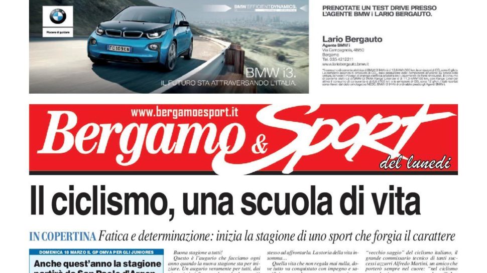La Guida al Ciclismo Bergamasco 2018 domani in edicola, abbinata al Bergamo&Sport