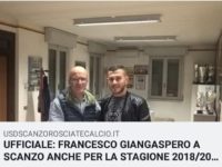 Francesco Giangaspero alla guida dell’attacco dello Scanzo anche nella prossima stagione