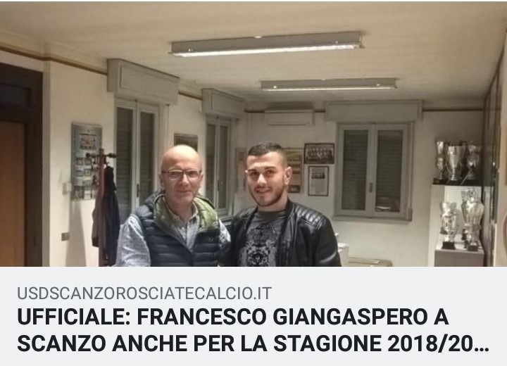 Francesco Giangaspero alla guida dell’attacco dello Scanzo anche nella prossima stagione