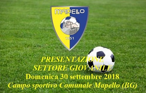 Mapello Calcio, domenica 30 settembre la presentazione di tutte le squadre del settore giovanile