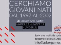 Il Bergamo Calcio a 5 cerca giovani nati dal 1997 al 2002