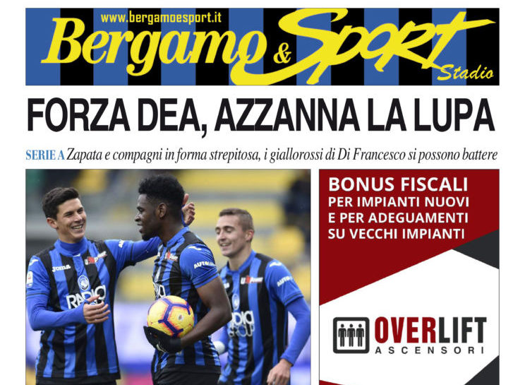 Atalanta-Roma, Bg & Sport Stadio in distribuzione domenica al Comunale. Leggi qui la tua copia gratuita!