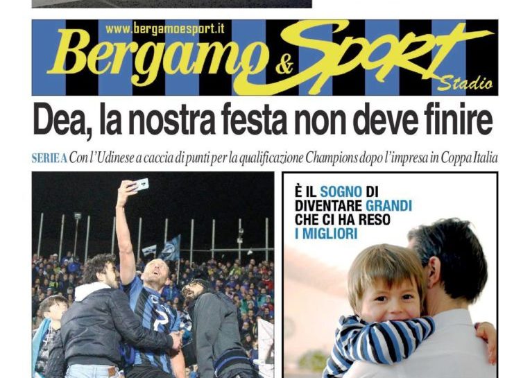Atalanta-Udinese, la nostra festa non deve finire! Leggi qua la copia gratuita del Bergamo&Sport Stadio