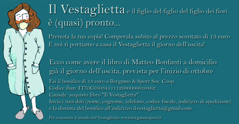 Il Vestaglietta, il libro di Matteo Bonfanti in uscita a inizio ottobre. Ci sono anche maglietta e portachiavi