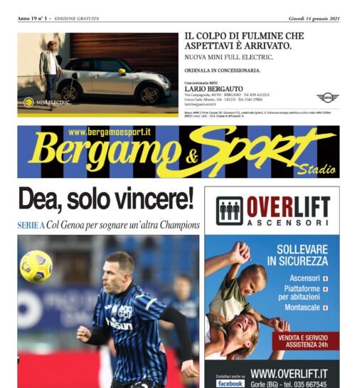 Ecco il Bergamo&Sport per Atalanta-Genoa. Leggi qui la tua copia gratuita
