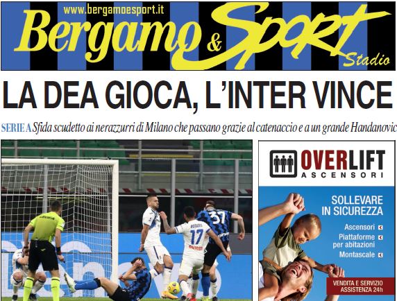 Bergamo & Sport Stadio, tutto su Inter-Atalanta 1-0. Scarica qui la tua copia gratuita