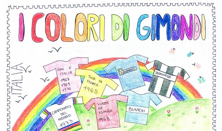 Almè celebra Felice Gimondi: i ragazzi della scuola secondaria disegnano il loro francobollo ispirato al grande campione bergamasco