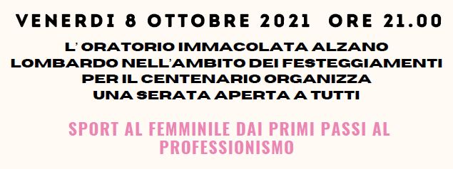 ‘Sport al femminile: dai primi passi al professionismo’, l’evento venerdì 8 ad Alzano Lombardo