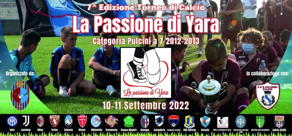 Il 10 e 11 settembre a Valbrembo torna il torneo in memoria di Yara Gambirasio