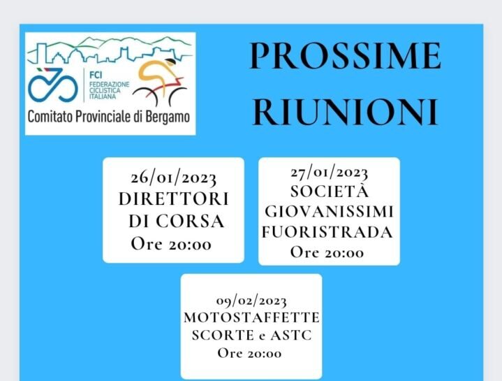 FCI Bergamo: il programma delle prossime riunioni