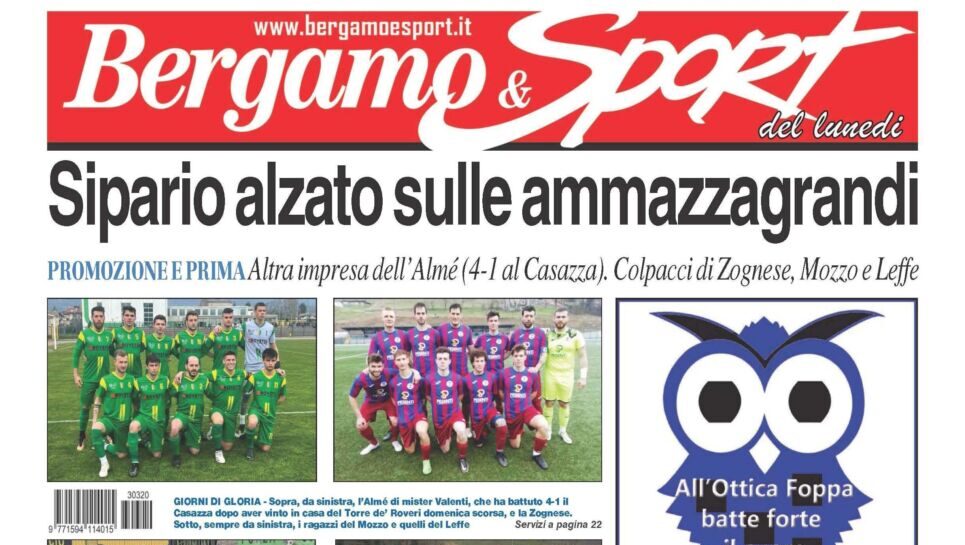 Il nuovo numero di Bg & Sport: le grandi imprese di Almé, Zognese, Mozzo e Leffe