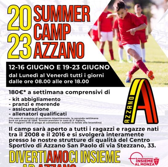 Il Summer Camp di Azzano: ecco quando, dove e come