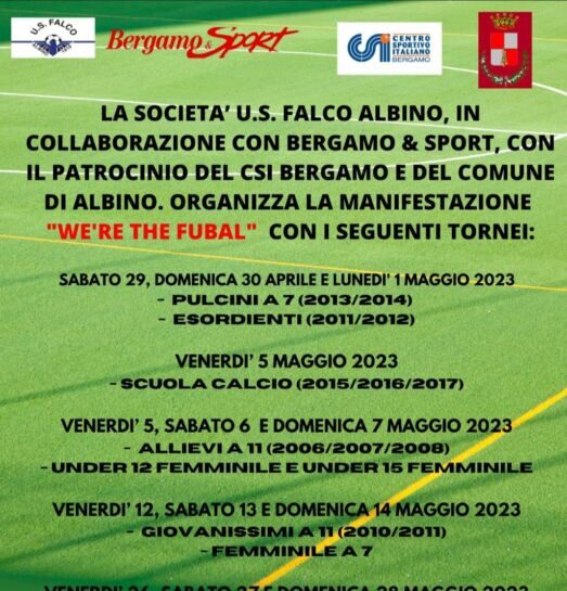 We’re the Fubal, la Falco e Bergamo & Sport insieme per il calcio giovanile