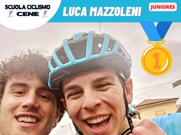 Luca Mazzoleni della  Scuola Ciclismo Cene pesca la prima vittoria a La Spezia