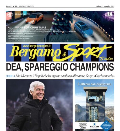 Atalanta-Napoli sfida Champions, leggi qui il Bergamo & Sport stadio