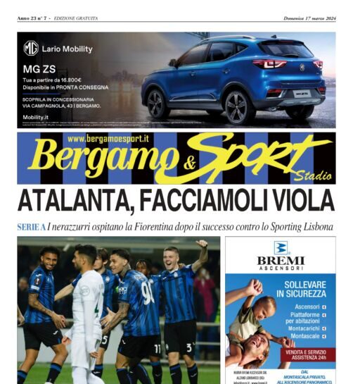 Oggi Atalanta-Fiorentina, leggi qui gratuitamente il Bergamo & Sport stadio